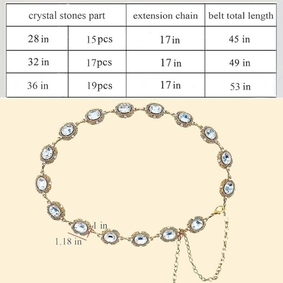 Western metal concho chain belt